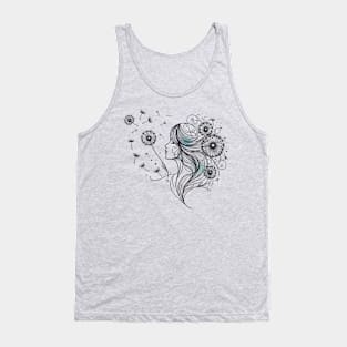 A woman with Dandelions Tank Top